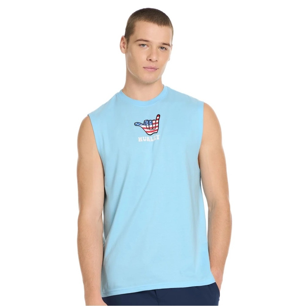 Hurley Sky Blue Men's Tank Top Sise L